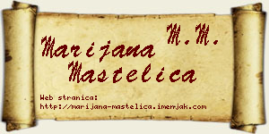 Marijana Mastelica vizit kartica